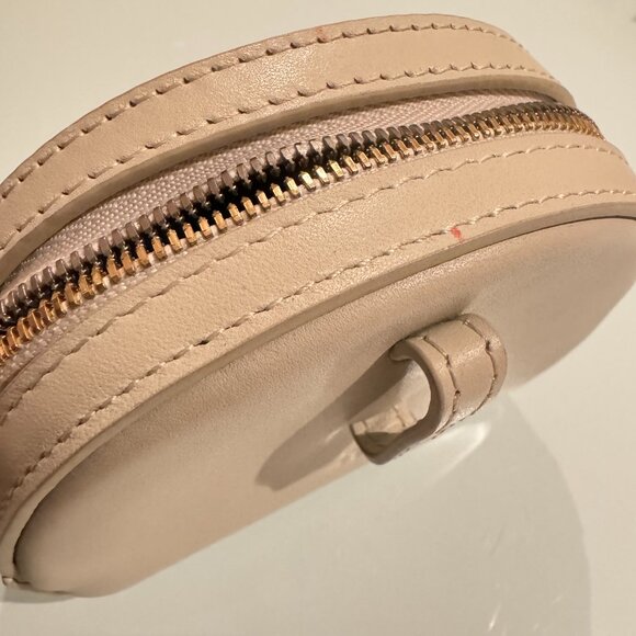 MWant Les Essentiels Luka Half Moon Leather Small Pouch Belt Bag, White/Blue - Picture 11 of 12